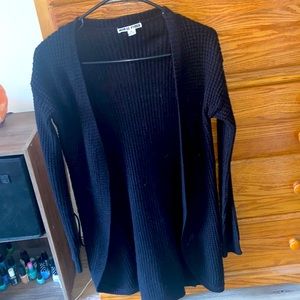 Black knit cardigan